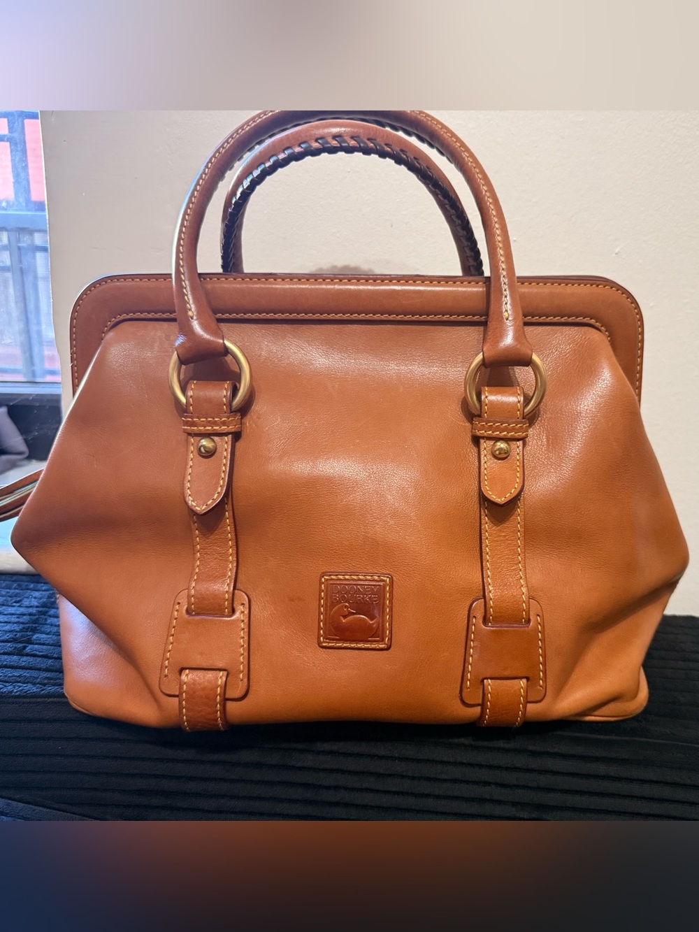 Dooney and Bourke Florentine Leather Satchel- Classic Carry